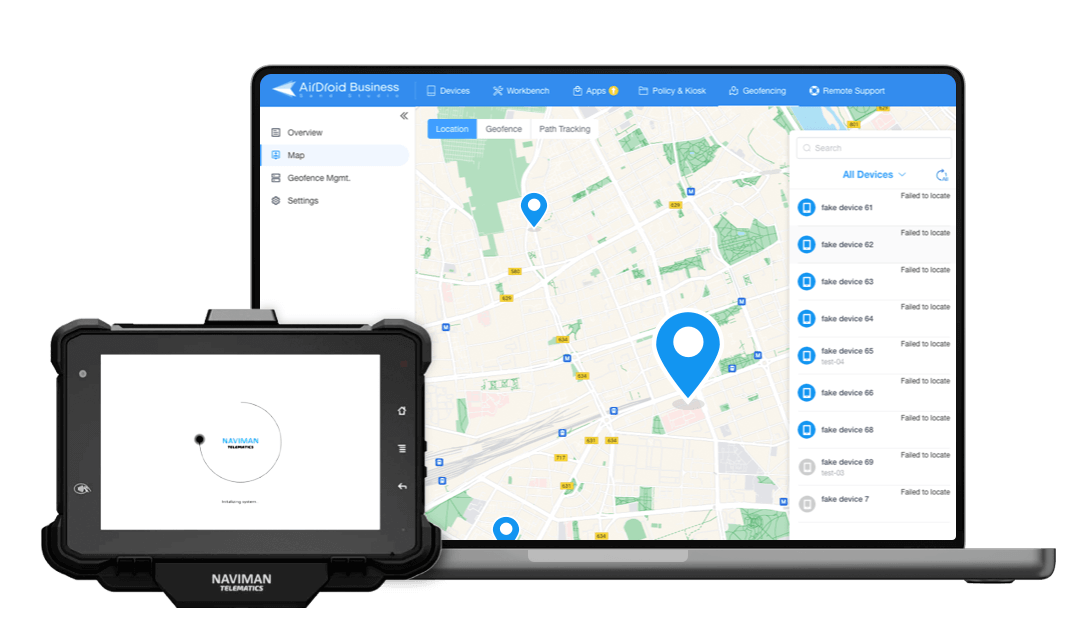 针对Naviman Telematics的AirDroid Business MDM 解决方案